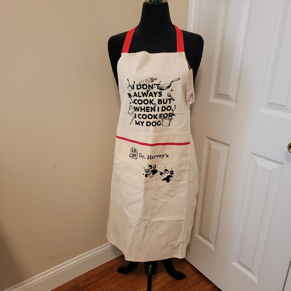 Dr. Harvey's Cooking For My Dog Apron NWT.  One Size
